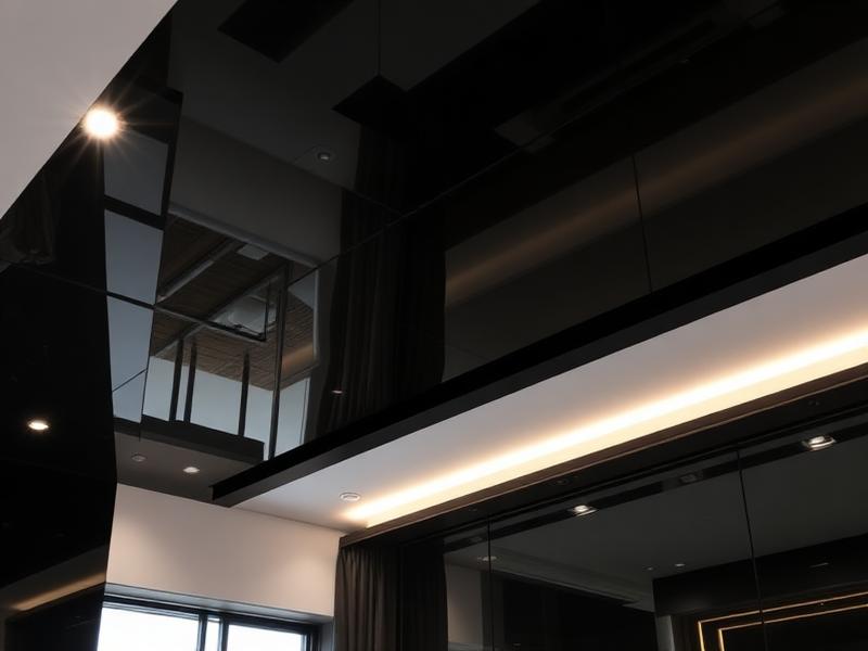 Глянцевый натяжной потолок